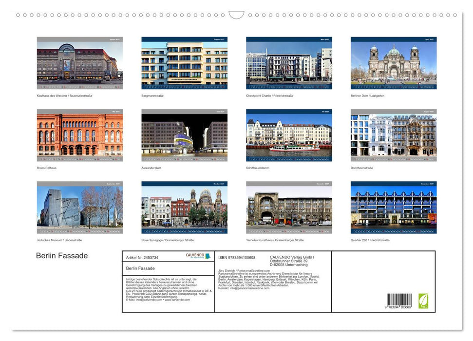 Berlin Fassade (CALVENDO Wandkalender 2027)