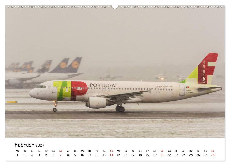 Airliner in München / 2027 (CALVENDO Wandkalender 2027)
