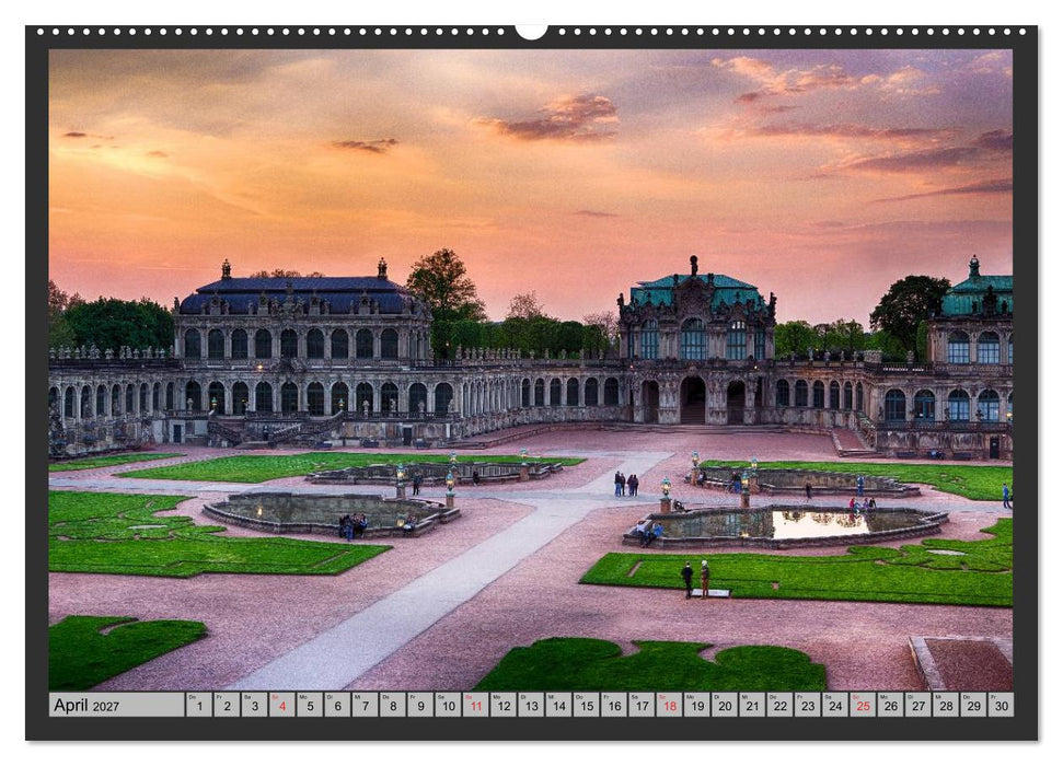 Burgen und Schlösser um Dresden (CALVENDO Premium Wandkalender 2027)