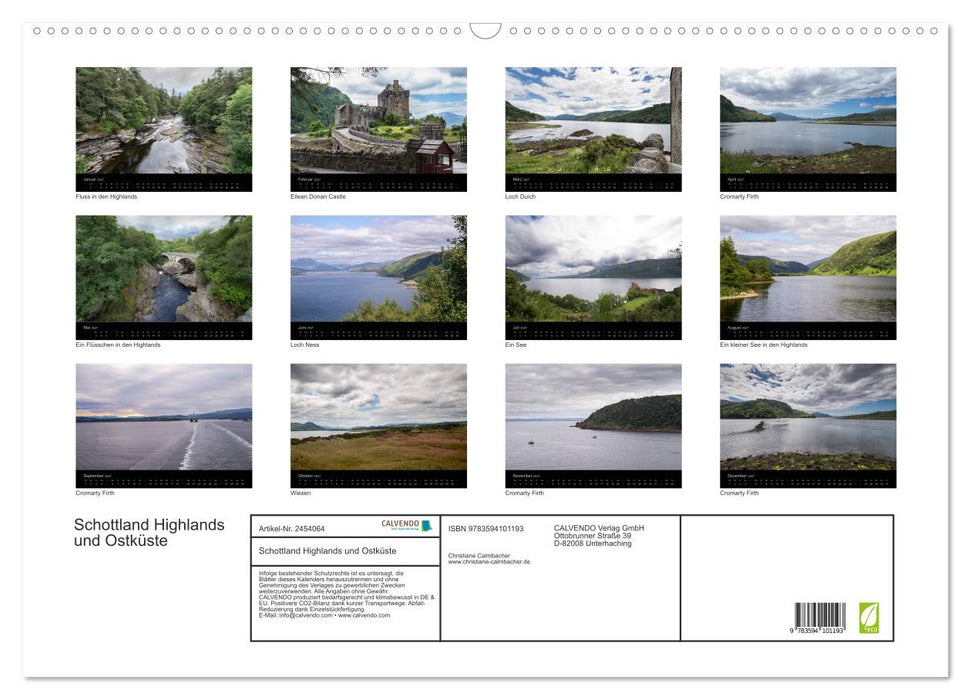 Schottland Highlands und Ostküste (CALVENDO Wandkalender 2027)