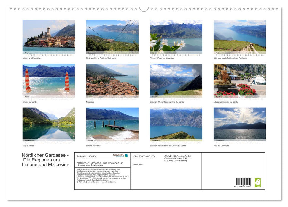 Nördlicher Gardasee - Die Regionen um Limone und Malcesine (CALVENDO Wandkalender 2027)