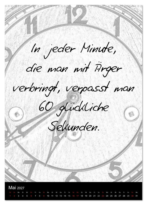 Kluge Sprüche in Schwarz-Weiß (CALVENDO Wandkalender 2027)