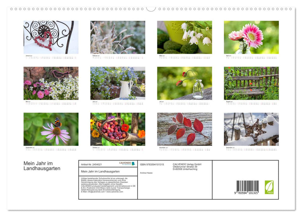 Mein Jahr im Landhausgarten (CALVENDO Premium Wandkalender 2027)