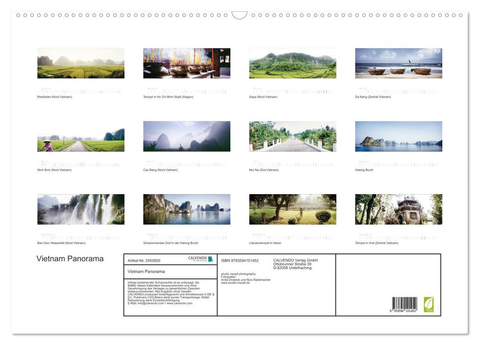 Vietnam Panorama (CALVENDO Wandkalender 2027)