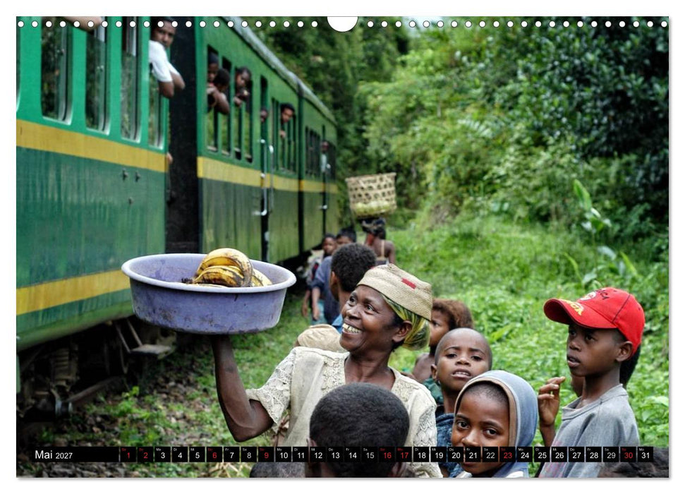 Mit der Eisenbahn durch Madagaskar (CALVENDO Wandkalender 2027)