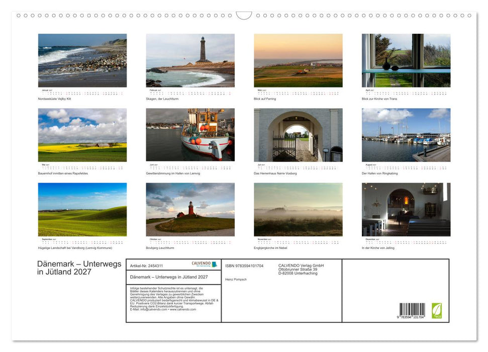 Dänemark – Unterwegs in Jütland 2027 (CALVENDO Wandkalender 2027)