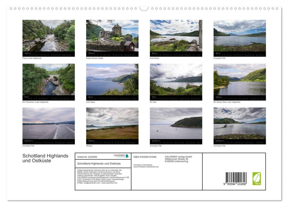 Schottland Highlands und Ostküste (CALVENDO Premium Wandkalender 2027)