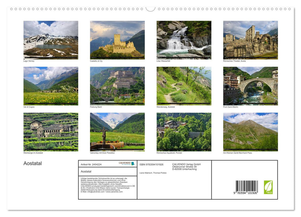 Aostatal (CALVENDO Premium Wandkalender 2027)