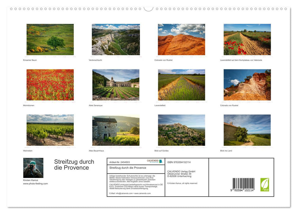 Streifzug durch die Provence (CALVENDO Premium Wandkalender 2027)