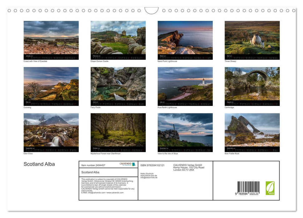 Scotland Alba (CALVENDO Monthly Calendar 2027)