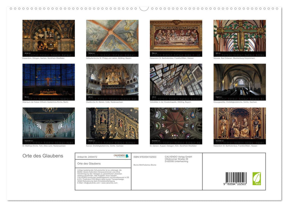 Orte des Glaubens (CALVENDO Premium Wandkalender 2027)
