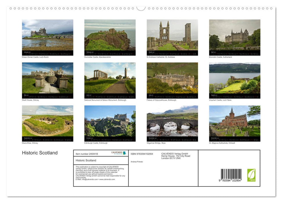 Historic Scotland (CALVENDO Premium-Calendar 2027)