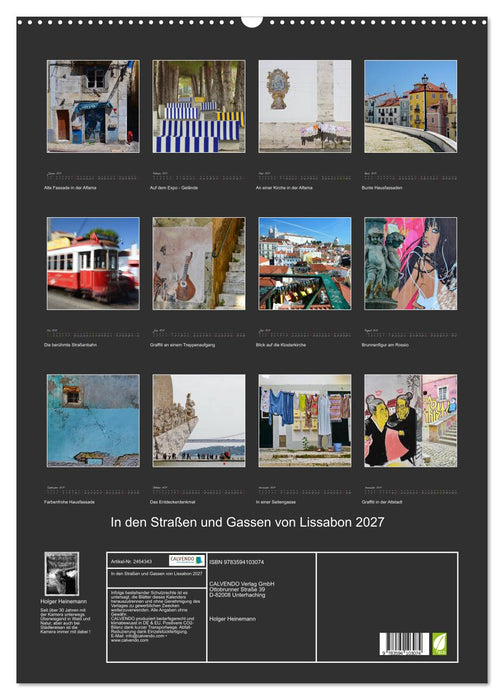 In den Straßen und Gassen von Lissabon 2027 (CALVENDO Wandkalender 2027)