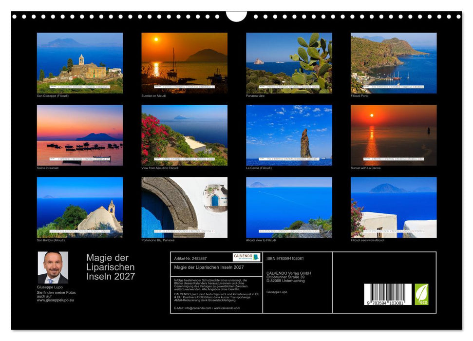 Magie der Liparischen Inseln 2027 (CALVENDO Wandkalender 2027)