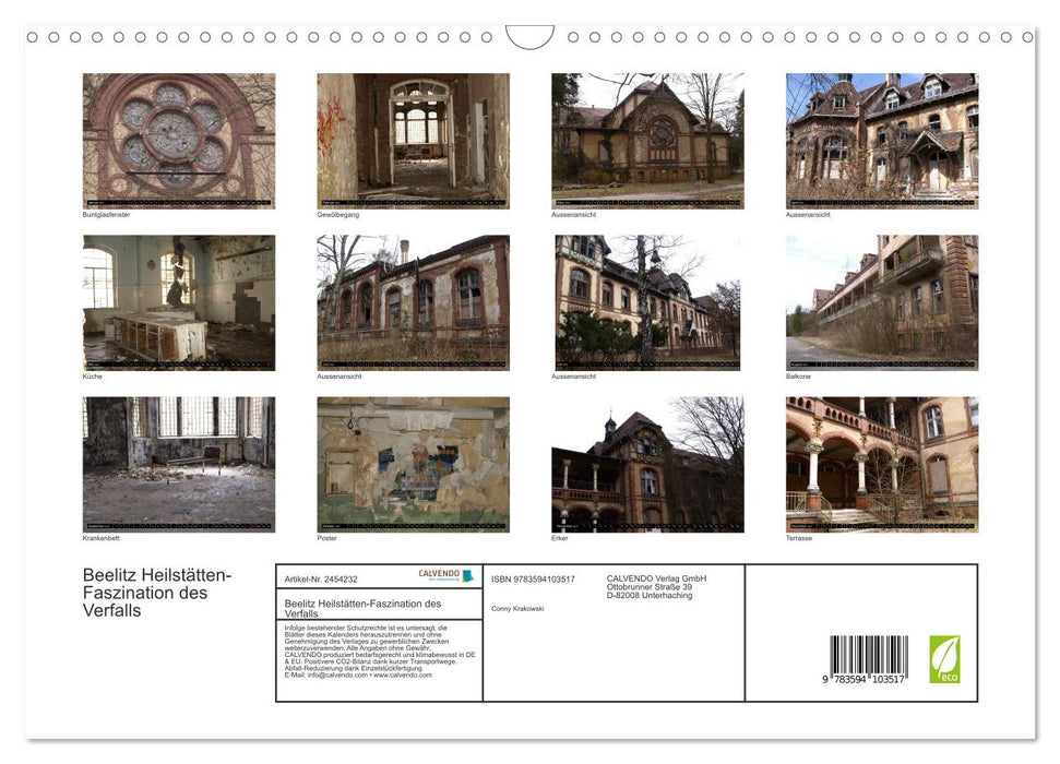 Beelitz Heilstätten-Faszination des Verfalls (CALVENDO Wandkalender 2027)