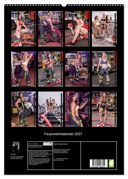 Feuerwehrkalender 2027 (CALVENDO Premium Wandkalender 2027)