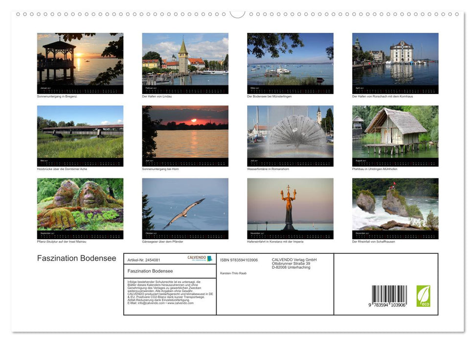 Faszination Bodensee (CALVENDO Premium Wandkalender 2027)