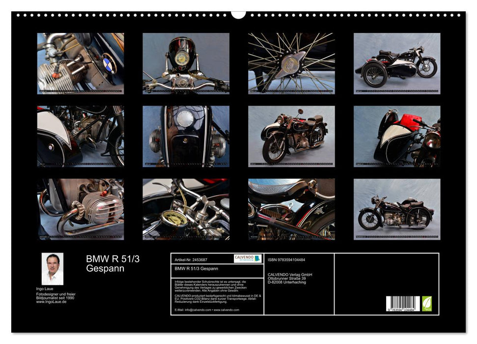 BMW R 51/3 Gespann (CALVENDO Wandkalender 2027)