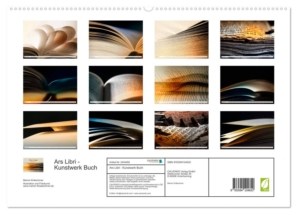Ars Libri - Kunstwerk Buch (CALVENDO Premium Wandkalender 2027)