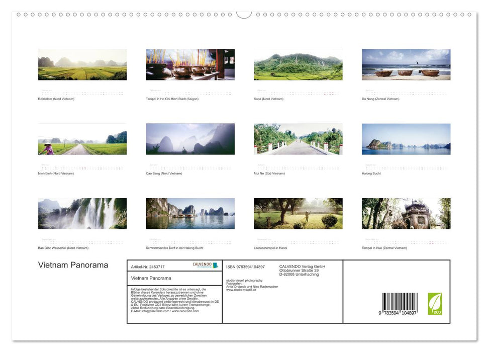 Vietnam Panorama (CALVENDO Premium Wandkalender 2027)