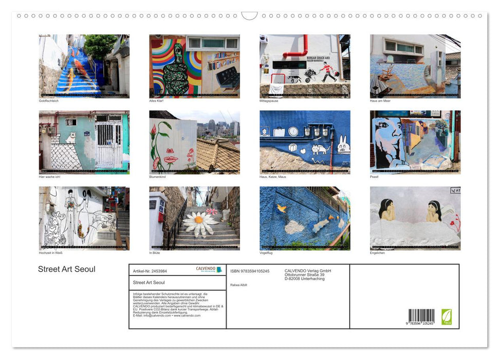 Street Art Seoul (CALVENDO Wandkalender 2027)
