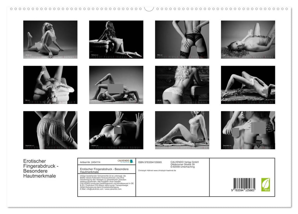 Erotischer Fingerabdruck - Besondere Hautmerkmale (CALVENDO Premium Wandkalender 2027)