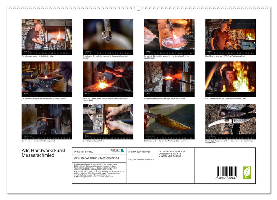 Alte Handwerkskunst Messerschmied (CALVENDO Premium Wandkalender 2027)