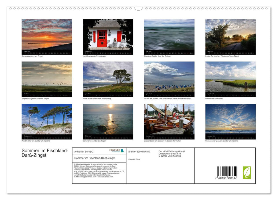 Sommer im Fischland-Darß-Zingst (CALVENDO Premium Wandkalender 2027)