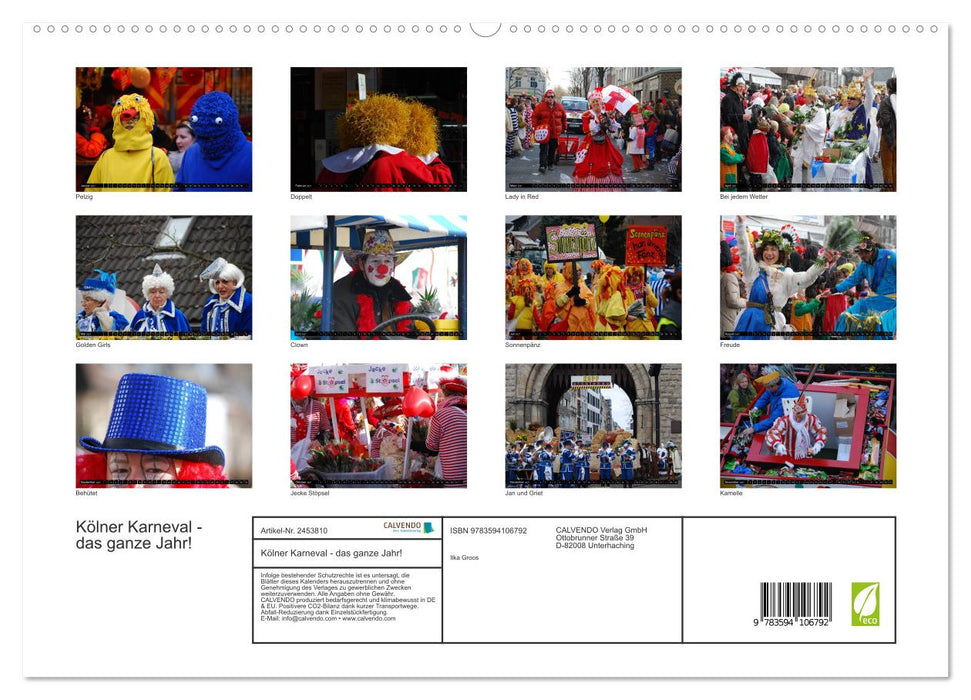 Kölner Karneval - das ganze Jahr! (CALVENDO Premium Wandkalender 2027)
