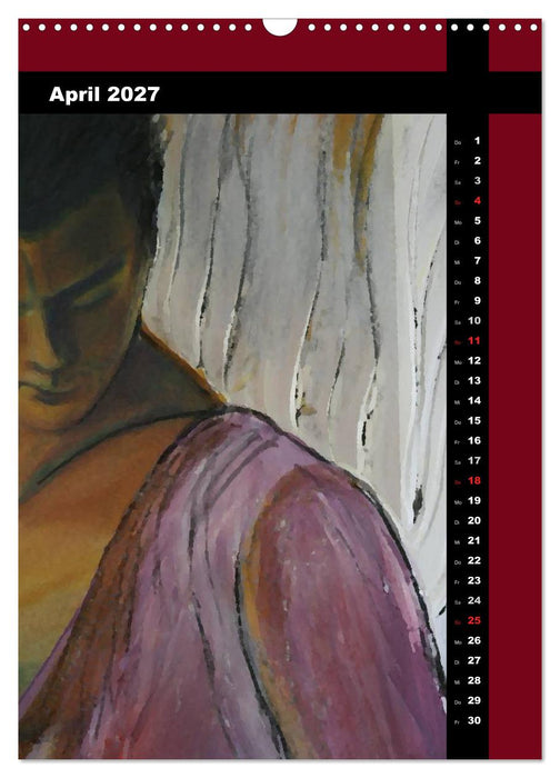 Farbenfrohe Engel (CALVENDO Wandkalender 2027)