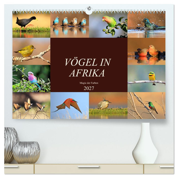 Vögel in Afrika - Magie der Farben (CALVENDO Premium Wandkalender 2027)