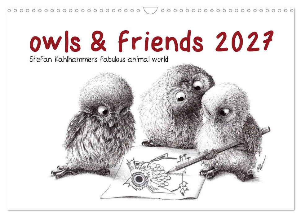 owls & friends 2027 (CALVENDO Monthly Calendar 2027)