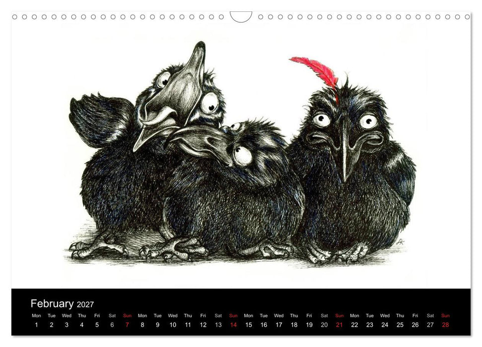owls & friends 2027 (CALVENDO Monthly Calendar 2027)
