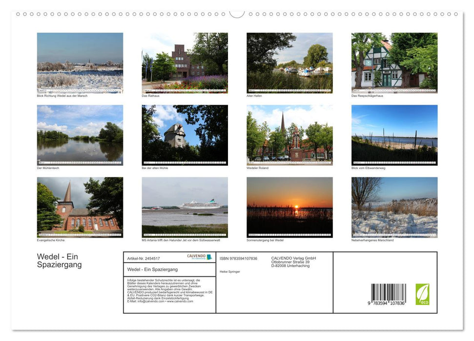 Wedel - Ein Spaziergang (CALVENDO Premium Wandkalender 2027)