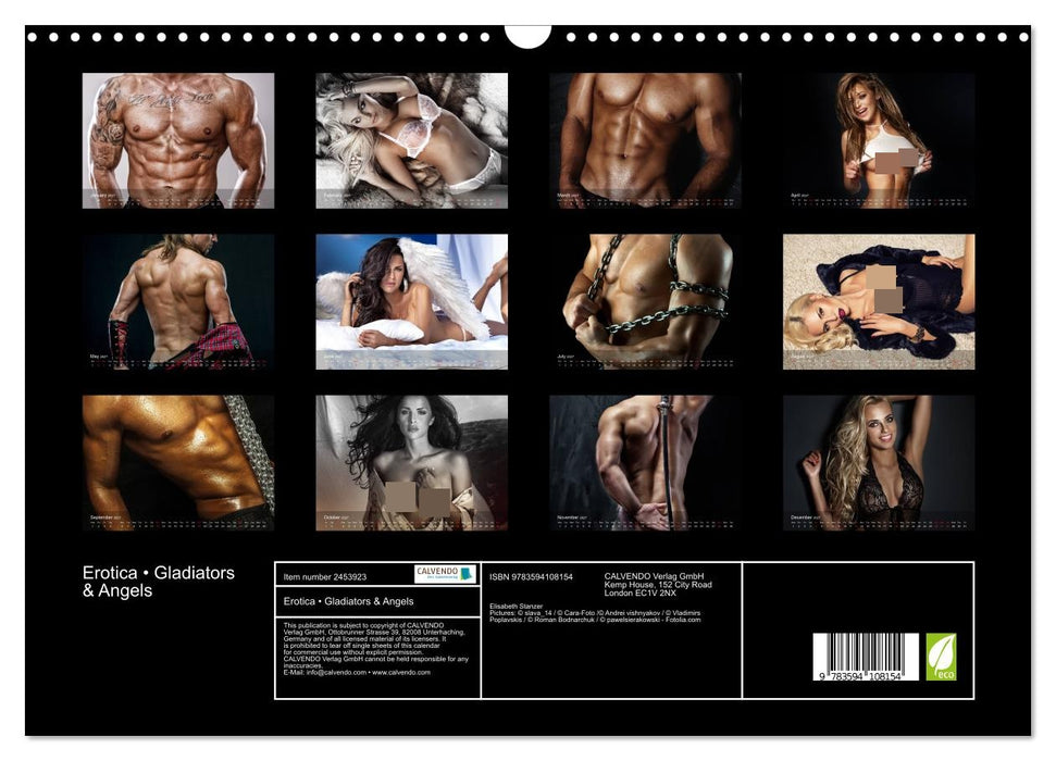 Erotica • Gladiators & Angels (CALVENDO Monthly Calendar 2027)