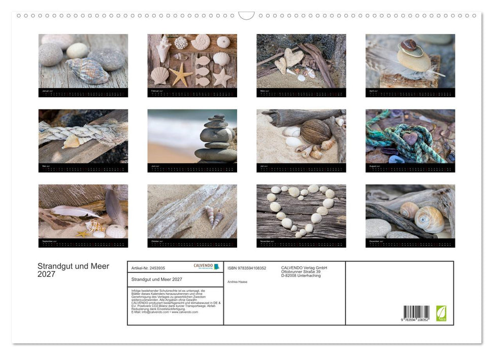 Strandgut und Meer 2027 (CALVENDO Wandkalender 2027)