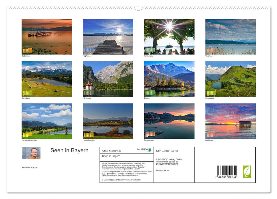 Seen in Bayern (CALVENDO Premium Wandkalender 2027)