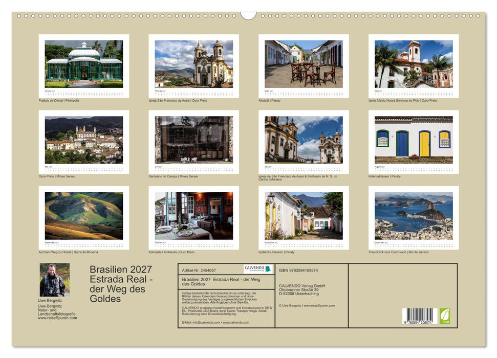 Brasilien 2027 Estrada Real - der Weg des Goldes (CALVENDO Wandkalender 2027)