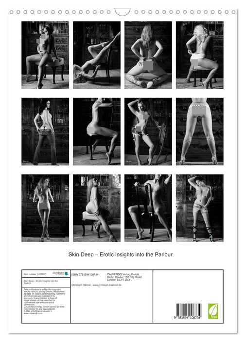 Skin Deep – Erotic Insights into the Parlour (CALVENDO Monthly Calendar 2027)