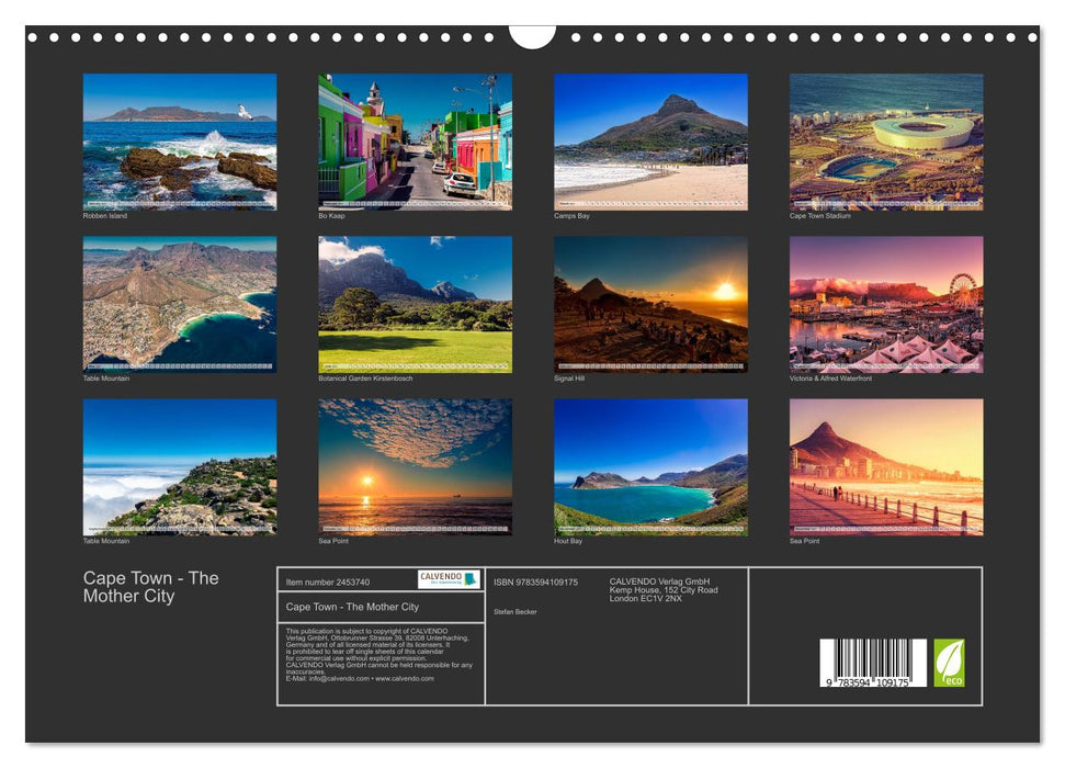 Cape Town - The Mother City (CALVENDO Monthly Calendar 2027)