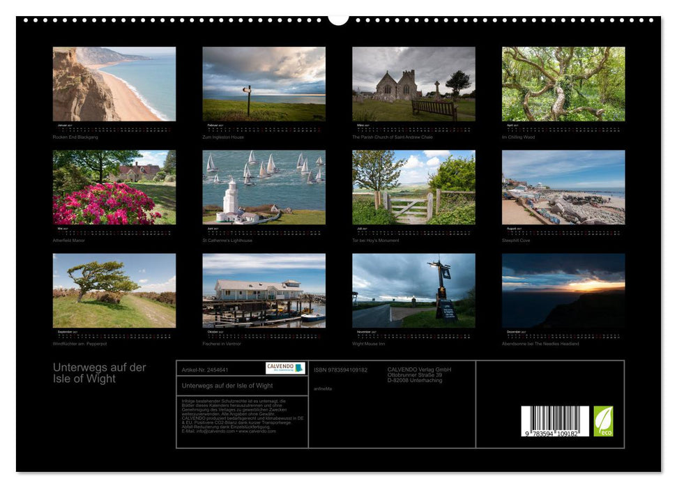 Unterwegs auf der Isle of Wight (CALVENDO Premium Wandkalender 2027)