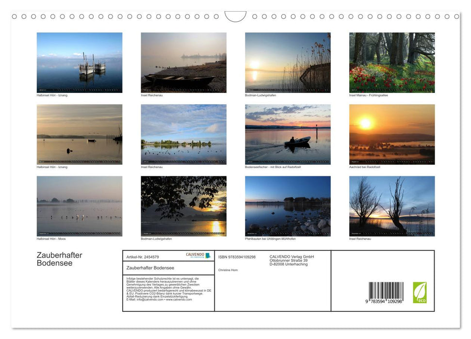 Zauberhafter Bodensee (CALVENDO Wandkalender 2027)