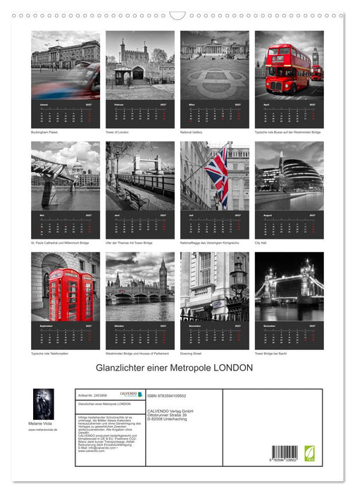 Glanzlichter einer Metropole LONDON (CALVENDO Wandkalender 2027)