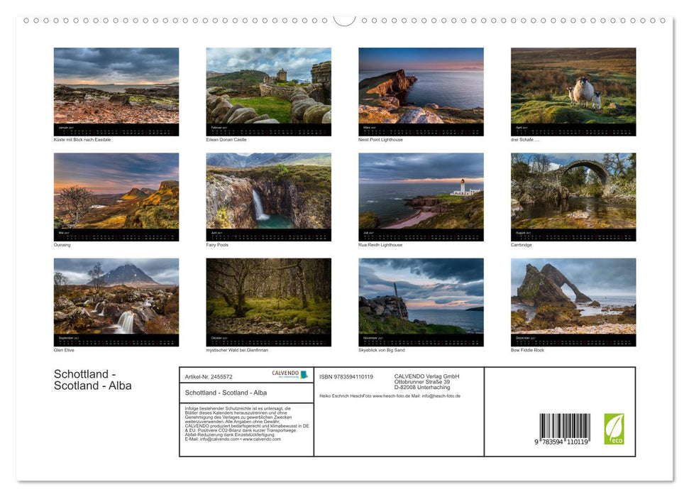 Schottland - Scotland - Alba (CALVENDO Premium Wandkalender 2027)