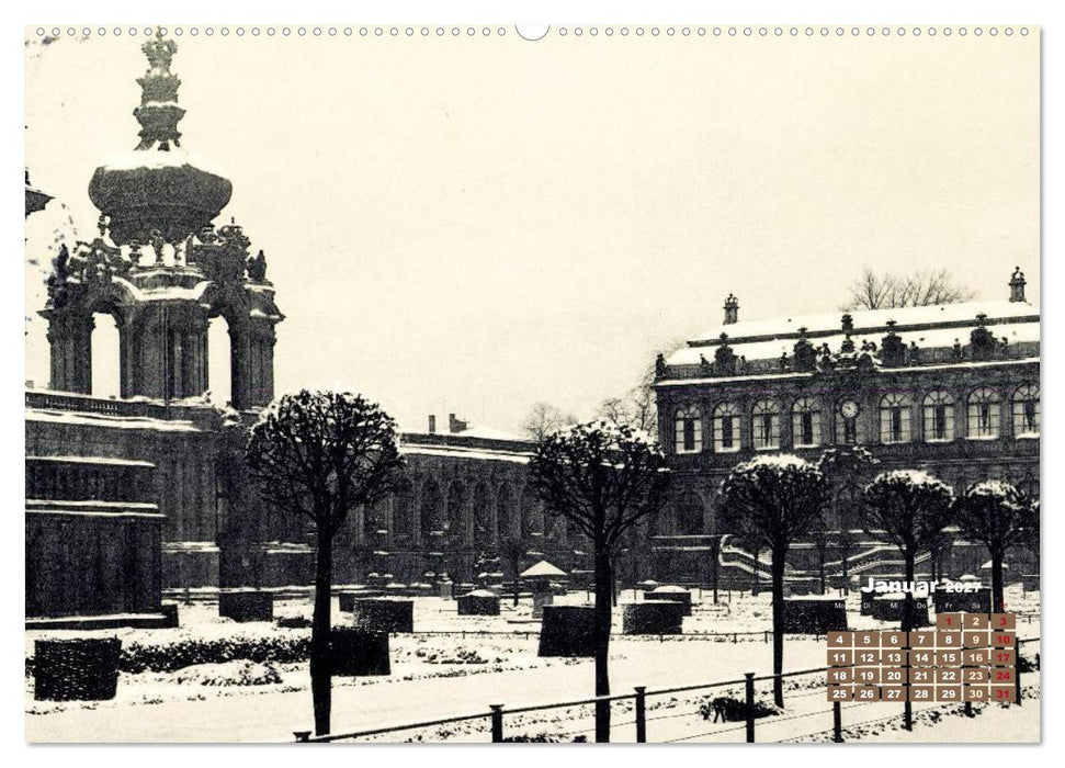 Souvenirs aus Dresden – Die Stadt auf historischen Karten (CALVENDO Wandkalender 2027)