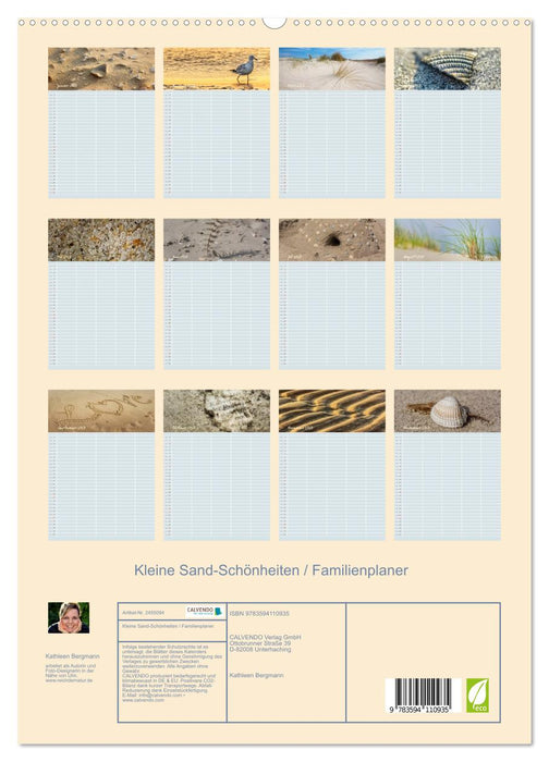 Kleine Sand-Schönheiten / Familienplaner (CALVENDO Premium Wandkalender 2027)