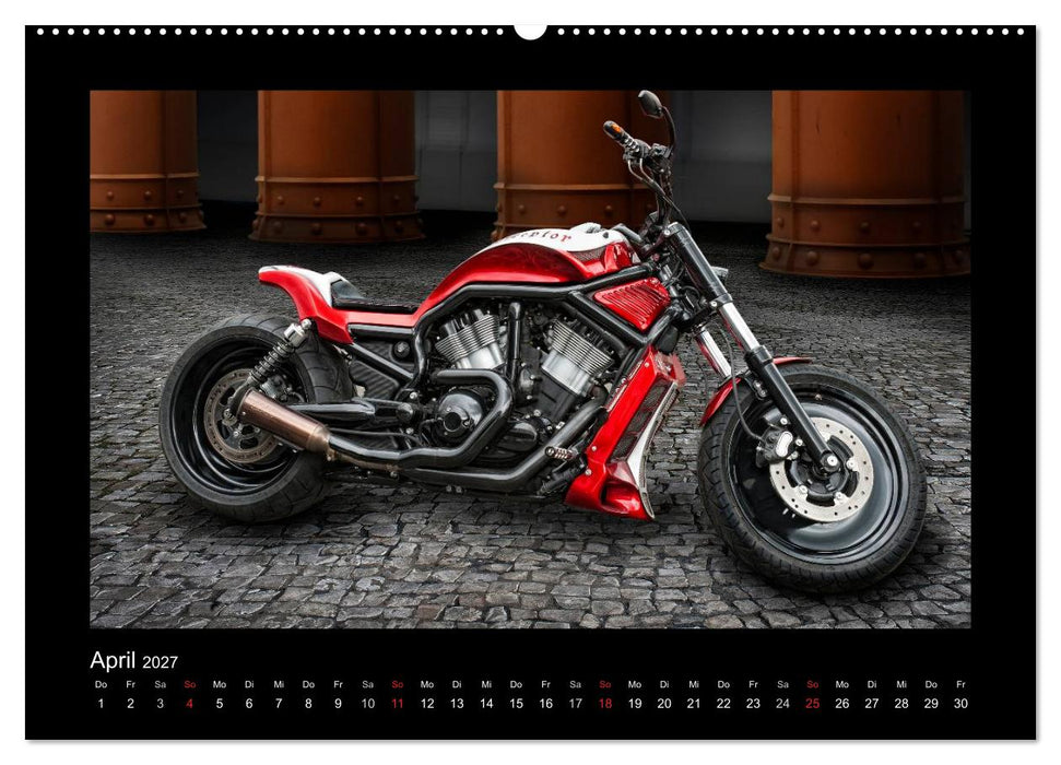 Motorrad-Träume – Chopper und Custombikes (CALVENDO Premium Wandkalender 2027)