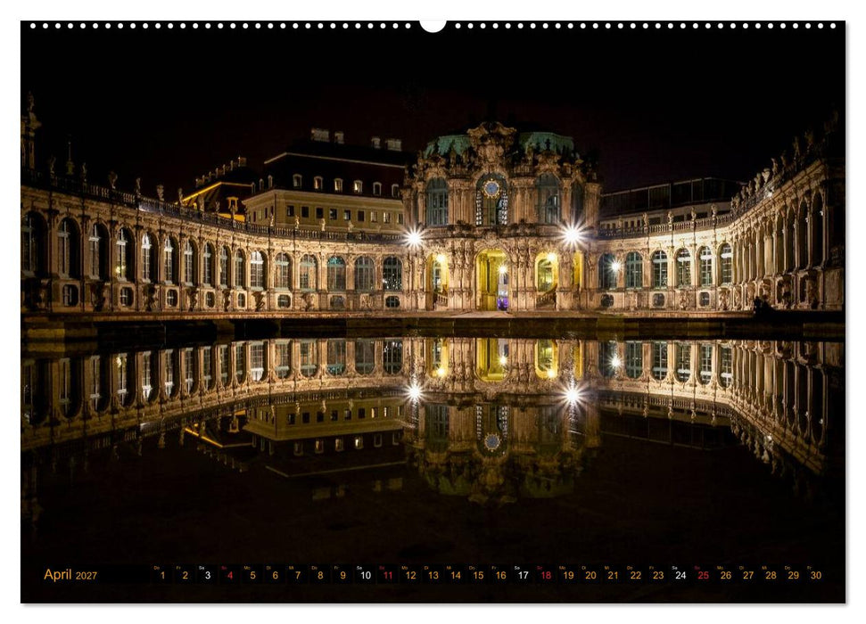 Eine Nacht in Dresden (CALVENDO Premium Wandkalender 2027)