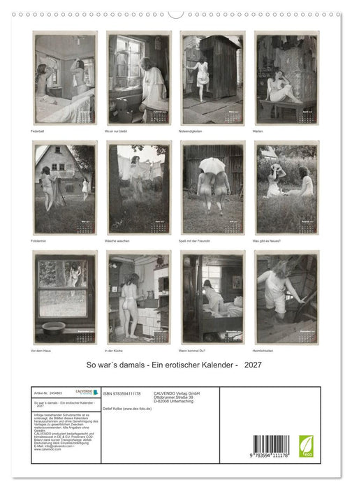So war´s damals - Ein erotischer Kalender - 2027 (CALVENDO Premium Wandkalender 2027)