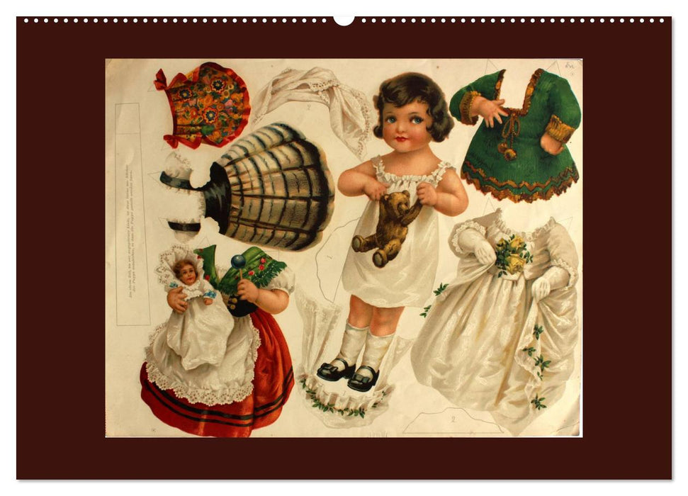 Alte europäische Ankleidepuppen aus Papier (CALVENDO Wandkalender 2027)